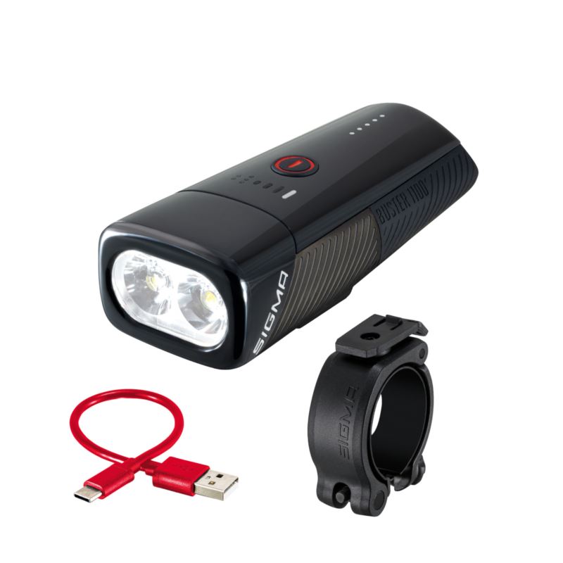 Sigma lampka przednia BUSTER 1100 FL czarna Sigma lampka przednia BUSTER 1100 FL czarna