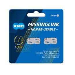 KMC Złączka FLATNR 2 sztuki blister srebrna
