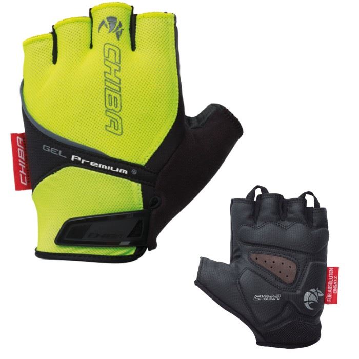 CHIBA rękawiczki Gel Premium XS neon żółte