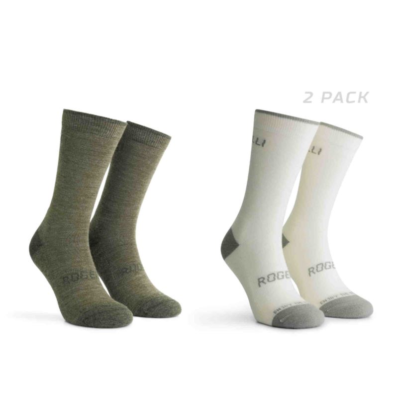 Rogelli skarpetki WOOL ziel. i szar. M 36-39 2pak