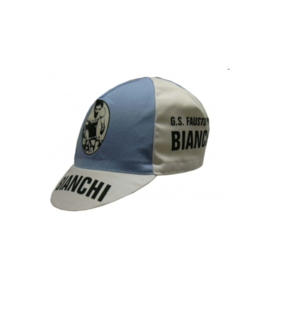 Czapeczka Profi BIANCHI COPPI biało błękitna