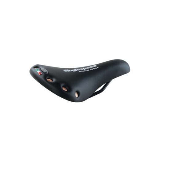 Siodełko SINGLESPEED z nitami czarne