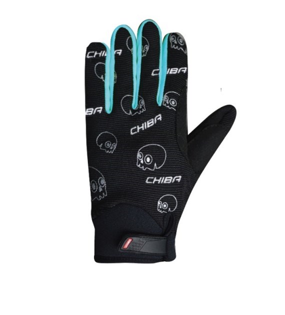 CHIBA rękawiczki BONES czarno błękitne M