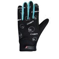 CHIBA rękawiczki BONES czarno błękitne L