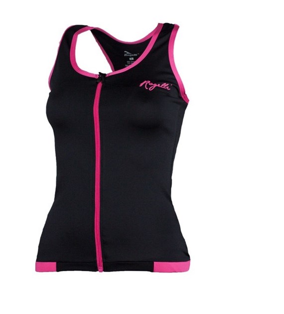 Rogelli koszulka bez rękawków ABBEY czarno róż. M