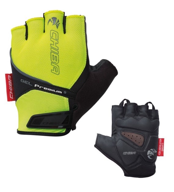 CHIBA rękawiczki Gel Premium 3XL neon żółte