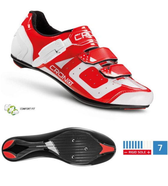 CRONO buty szosowe CR-3 czerwone 42 nylon