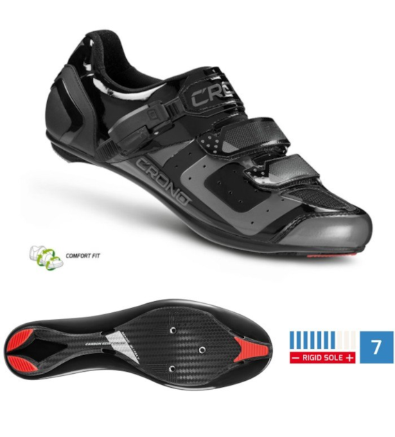 CRONO buty szosowe CR-3 czarne 43 nylon
