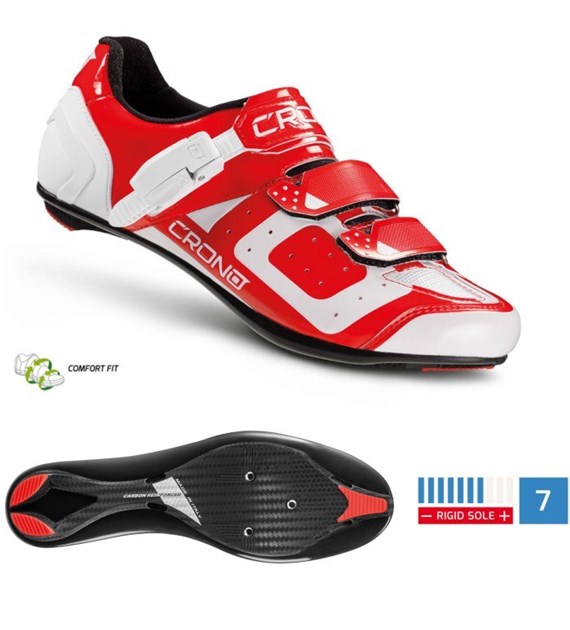 CRONO buty szosowe CR-3 czerwone 45 nylon