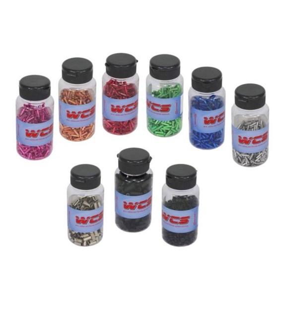 Końcówka linki niebieska 500 sztuk butelka