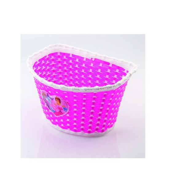 Koszyk rowerowy-plastik przód rózowy daisy