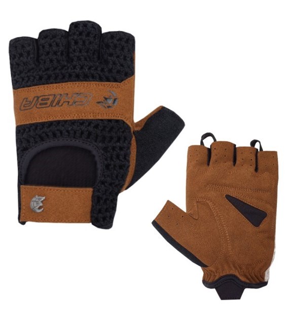 CHIBA rękawiczki RETRO S czarno brązowe