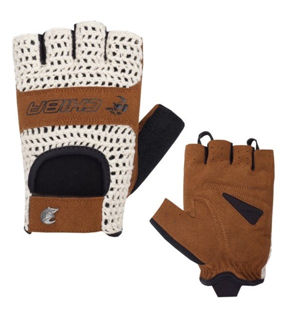 CHIBA rękawiczki RETRO M beżowe