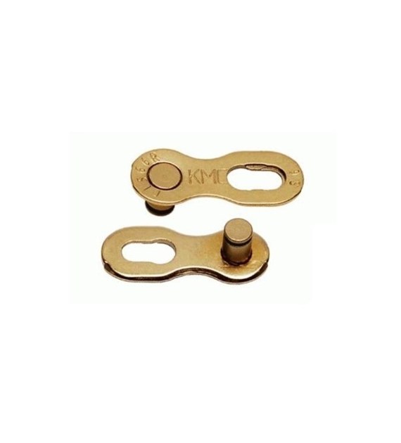 KMC Złączka CL-566 Ti-N 2 sztuki złota 9 rz. blis.