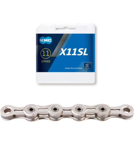 KMC Łańcuch X11' SL 118 ogniw srebrny BOX