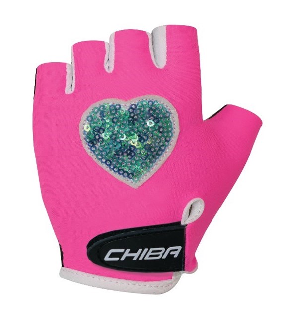 CHIBA rękawiczki COOL KIDS różowe serce L