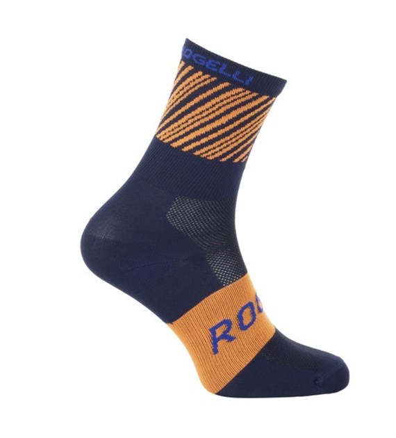 Rogelli skarpetki RITMO granatowo pomarańczowe M