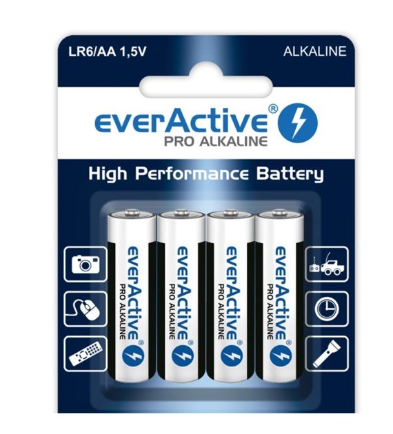 Bateria LR6 everActive AA blister 4 sztuki