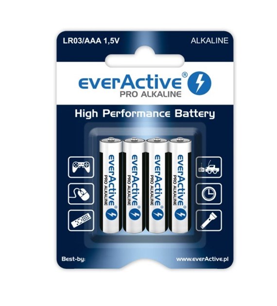 Bateria LR03 everActive AAA blister 4 sztuki