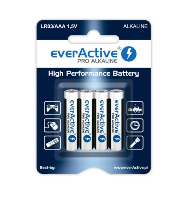 Bateria LR03 everActive AAA blister 4 sztuki