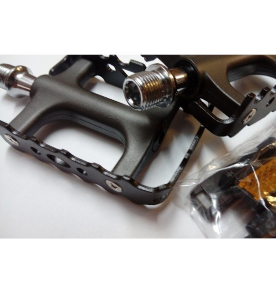 Pedały MTB ZERAY aluminium czarno grafitowe