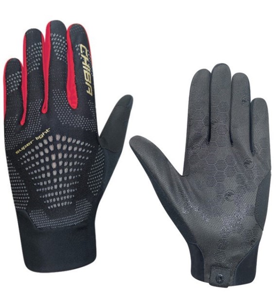 CHIBA rękawiczki SUPERLIGHT czarno czerwone L
