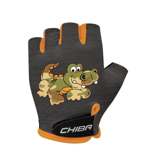 CHIBA rękawiczki COOL KIDS czarne krokodyl S