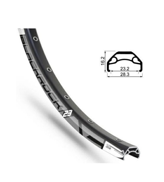 Obręcz RODI BLACKROCK 29'' 622x23 czarna 32 otw.