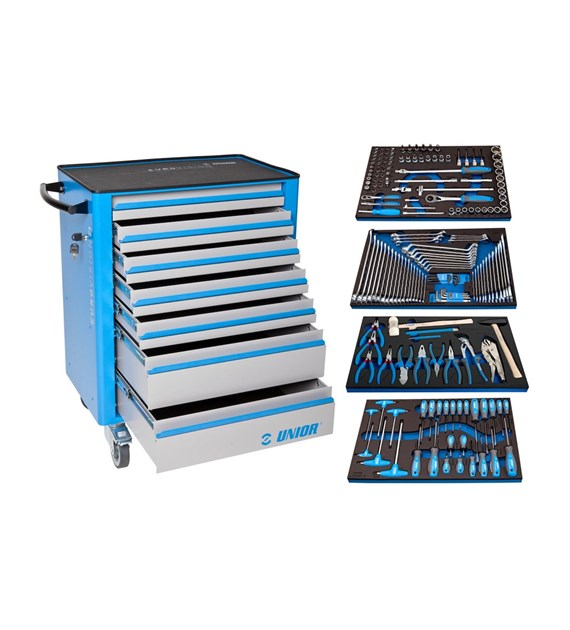 UNIOR Zestaw narzędzi z wózkiem EV4