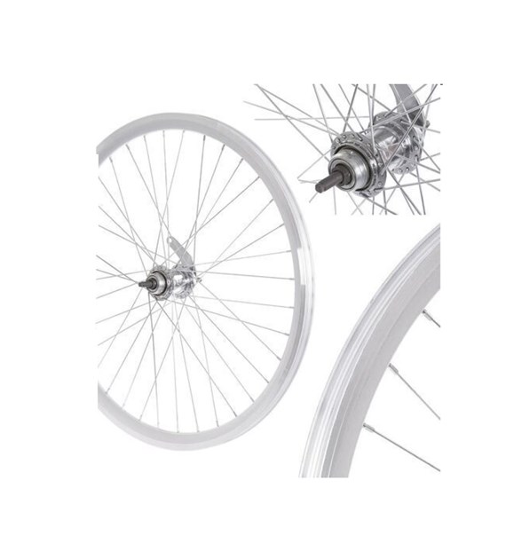 Koło 26'' tył torpedo stożek srebrne/srebrne