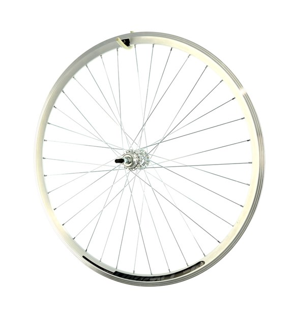 Koło 28'' tył woln. stożek O-srebrna/P-srebrna