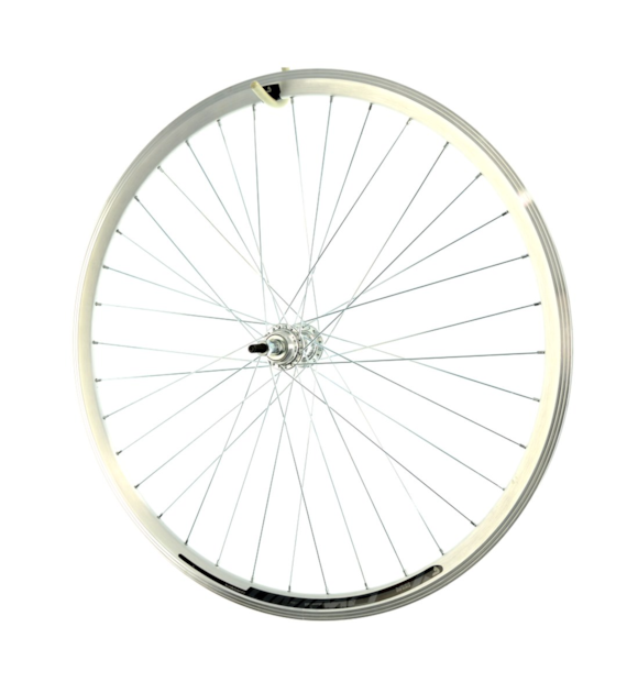 Koło 28'' tył woln. stożek O-srebrna/P-srebrna