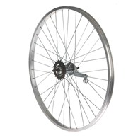 Koło 26'' tył torpedo zwykłe srebrne/srebrne