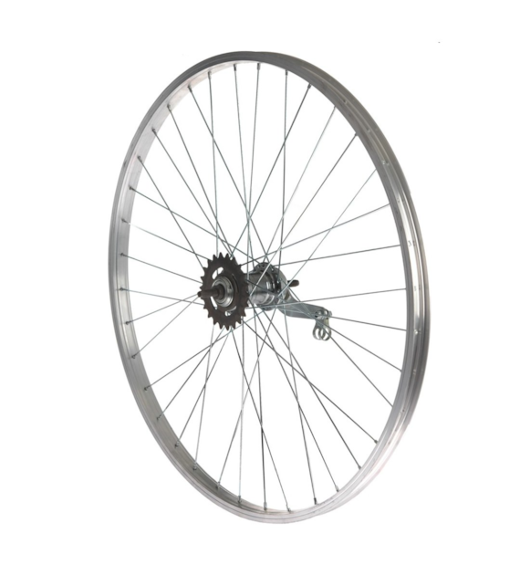 Koło 26'' tył torpedo zwykłe srebrne/srebrne