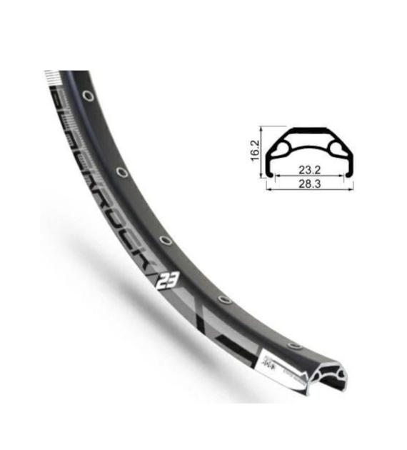 Obręcz RODI BLACKROCK 27,5'' 584x23 czarna 32 otw.