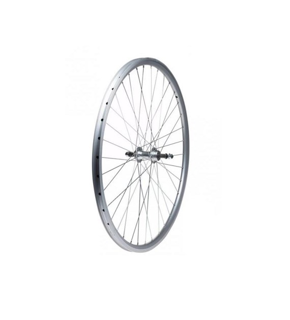 Koło 24'' tył wolnobieg stożek O-srebrna/P-srebrna