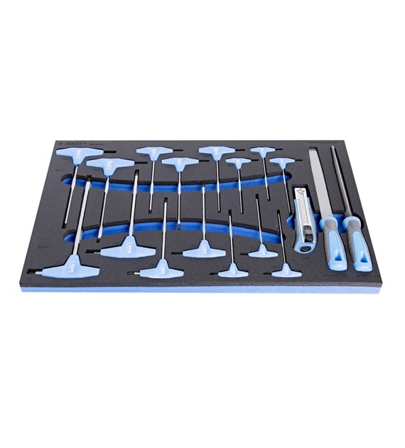 UNIOR Zestaw kluczy na wkładce wkrętaki T