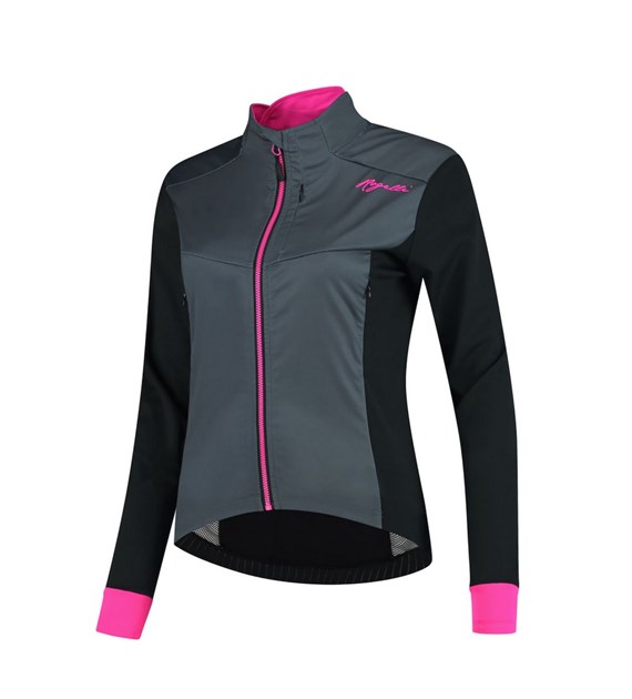 Rogelli bluza CONTENTA LDS szaro czarno różowa XS