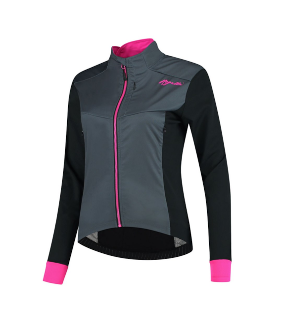 Rogelli bluza CONTENTA LDS szaro czarno różowa XS