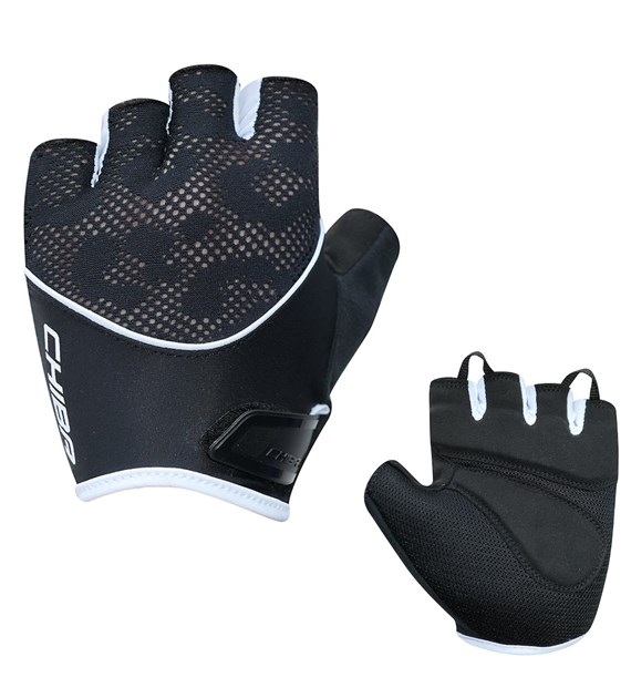 CHIBA rękawiczki LADY GEL Czarno białe S