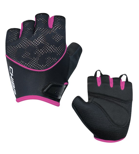CHIBA rękawiczki LADY GEL Czarno różowe S