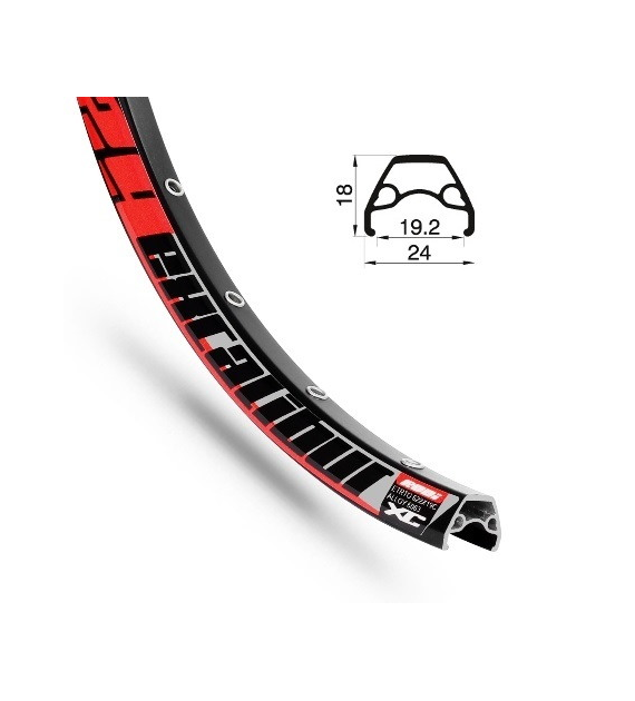 Obręcz RODI EXCALIBUR XC 27,5 x19 czarna 32 otw.
