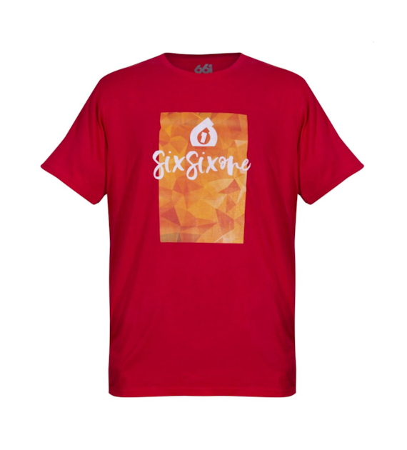 661 T-Shirt SCRIPT czerwony M