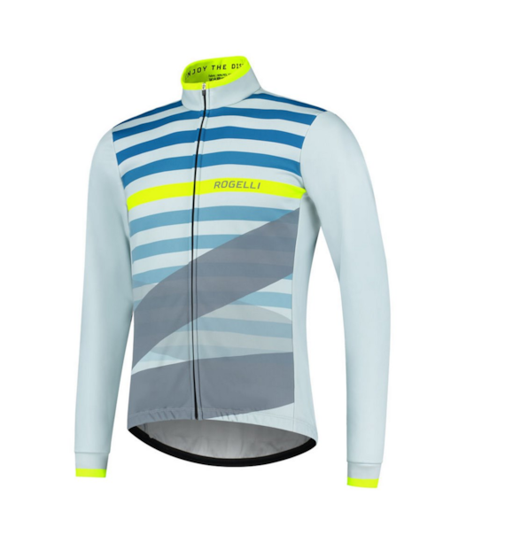 Rogelli bluza STRIPE szaro zielono żółta M