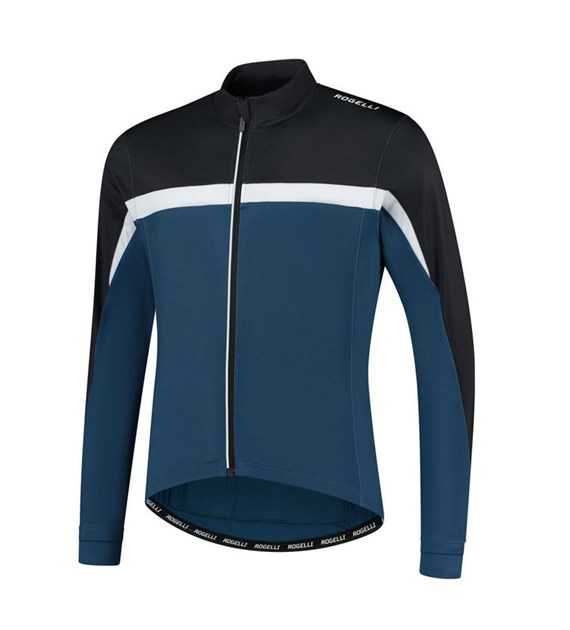 Rogelli koszulka dł. rękaw COURSE M czarno nieb.