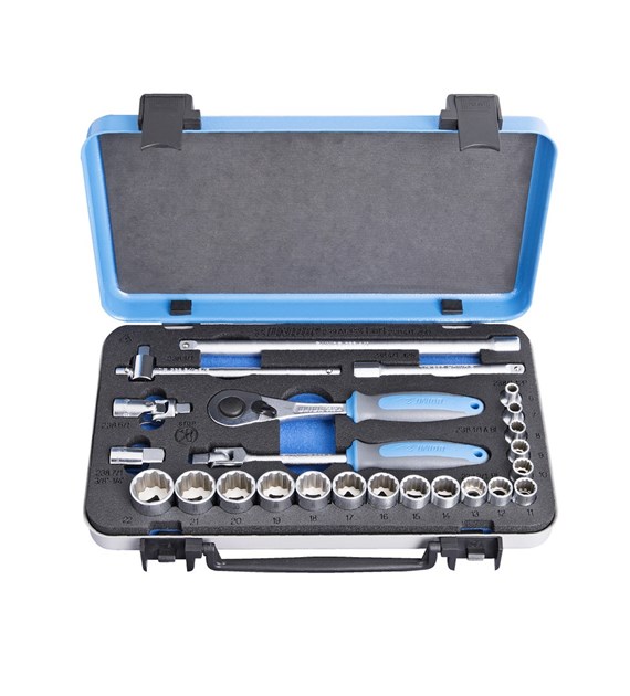 UNIOR Zestaw kluczy nasadowych 1/4'' w kasecie