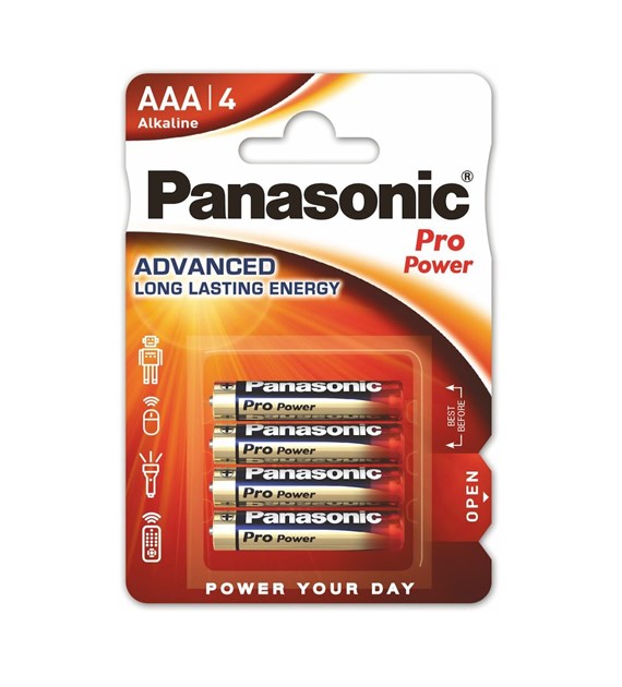 Bateria LR03 PANASONIC AAA PRO POWER 4 sztuki