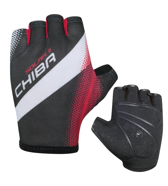 CHIBA rękawiczki SOLAR II XS czarno czerwone