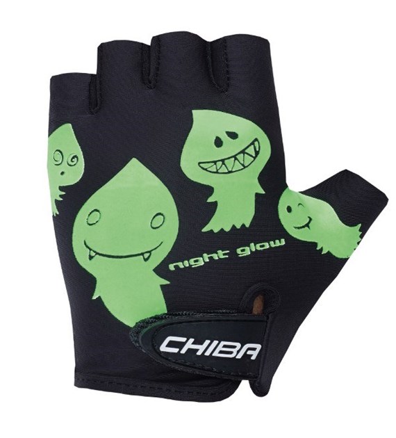 CHIBA rękawiczki COOL KIDS czarno ziel. duszki XS