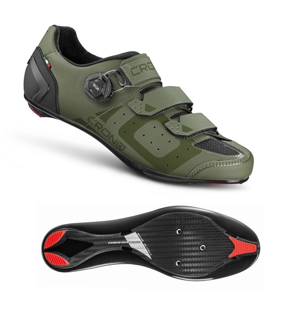 CRONO buty szosowe CR-3-22 zielone 44 kompozyt